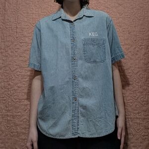 Casual Denim Button-Up Shirt